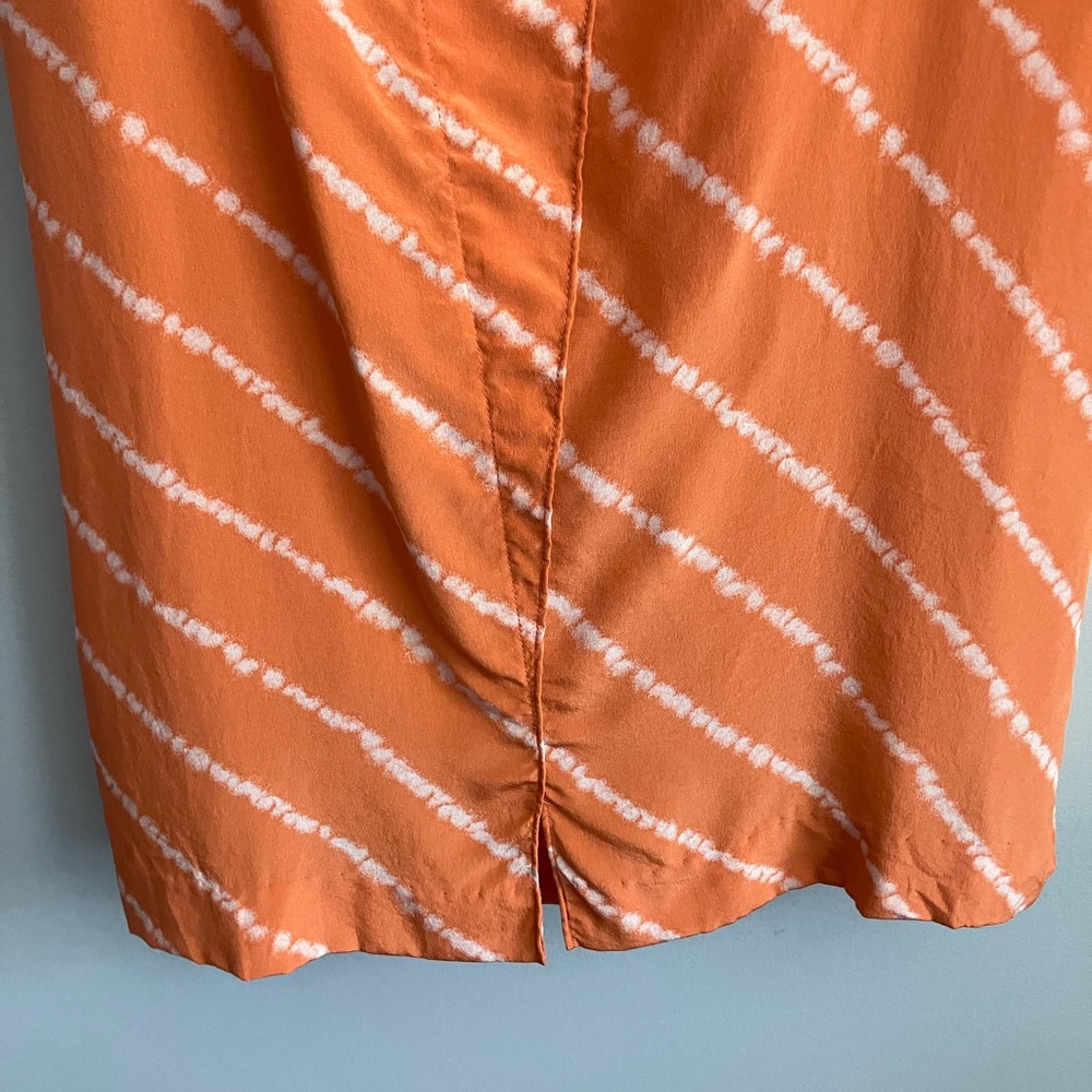 BGBG MAXAZRIA Orange and White Tie-Dye Silk Cocktail Dress Size XXS - Picture 4 of 10